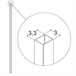 Dansani Match Kit til rørgennemføring D H:197,5 cm - øger målet på væggen med 20 mm